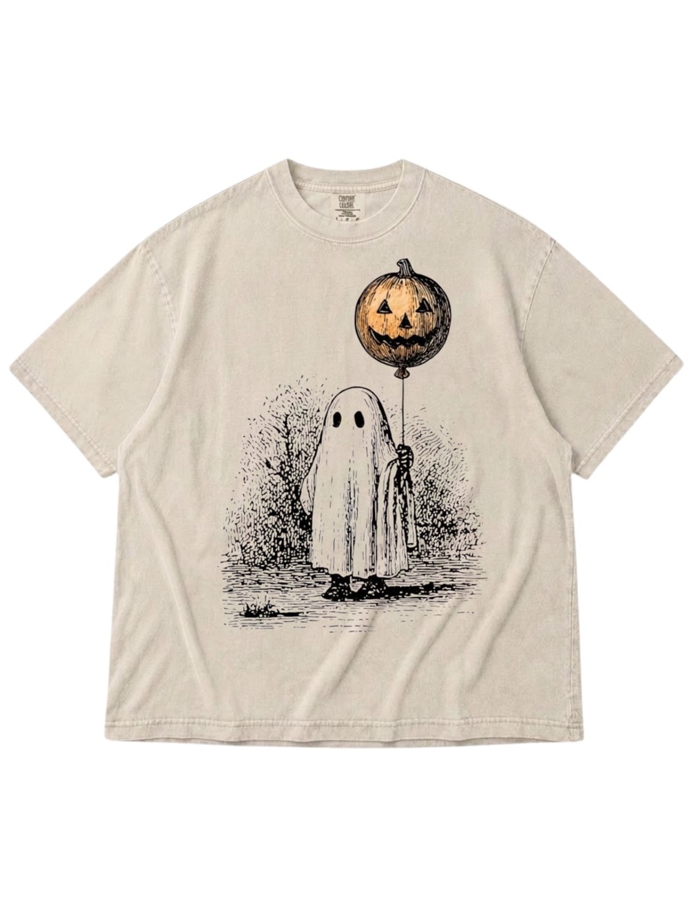 Comfort Colors Ghost Pumpkin Balloon Costume Tee - Ivory